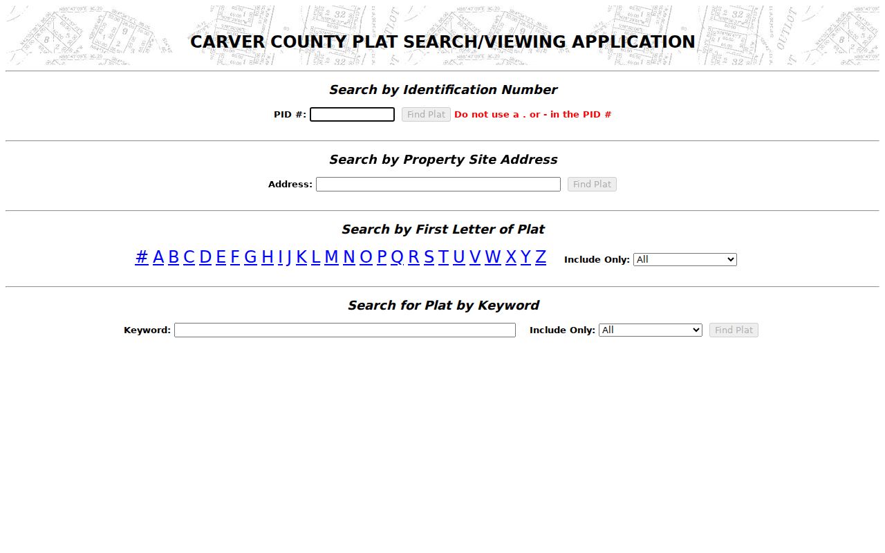 Chaska street directory Carver County plat search