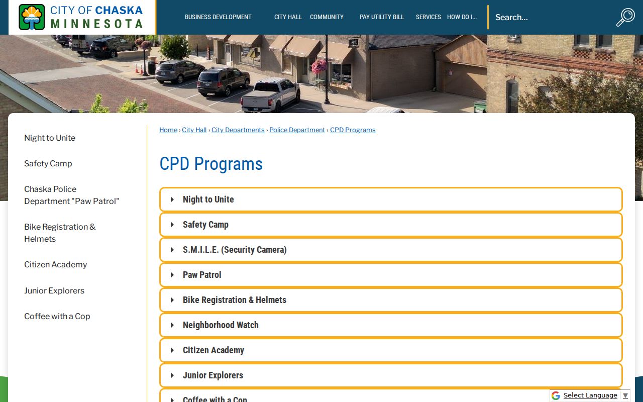 Chaska neighbors reference showing city neighborhood watch programs