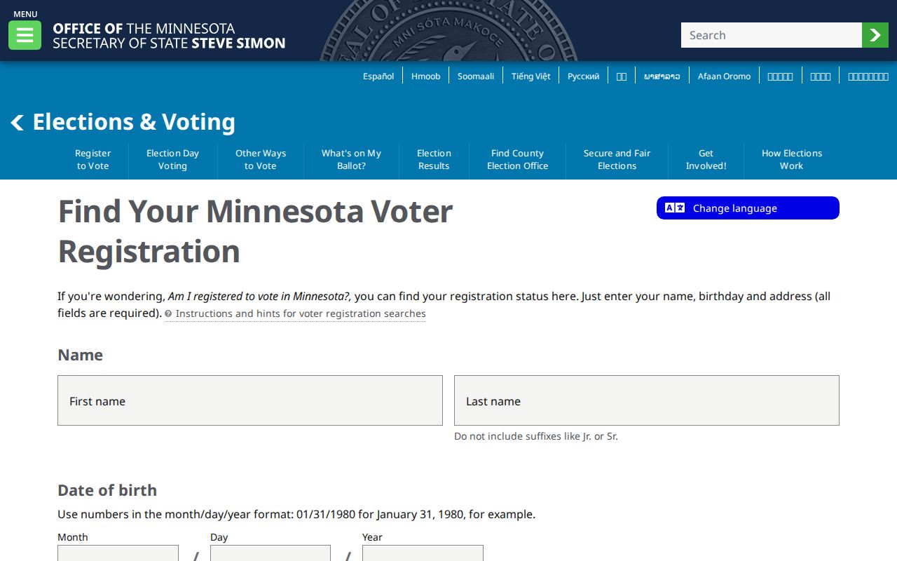Chaska residents directory MNVotes registration lookup form